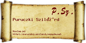 Puruczki Szilárd névjegykártya