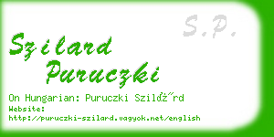 szilard puruczki business card